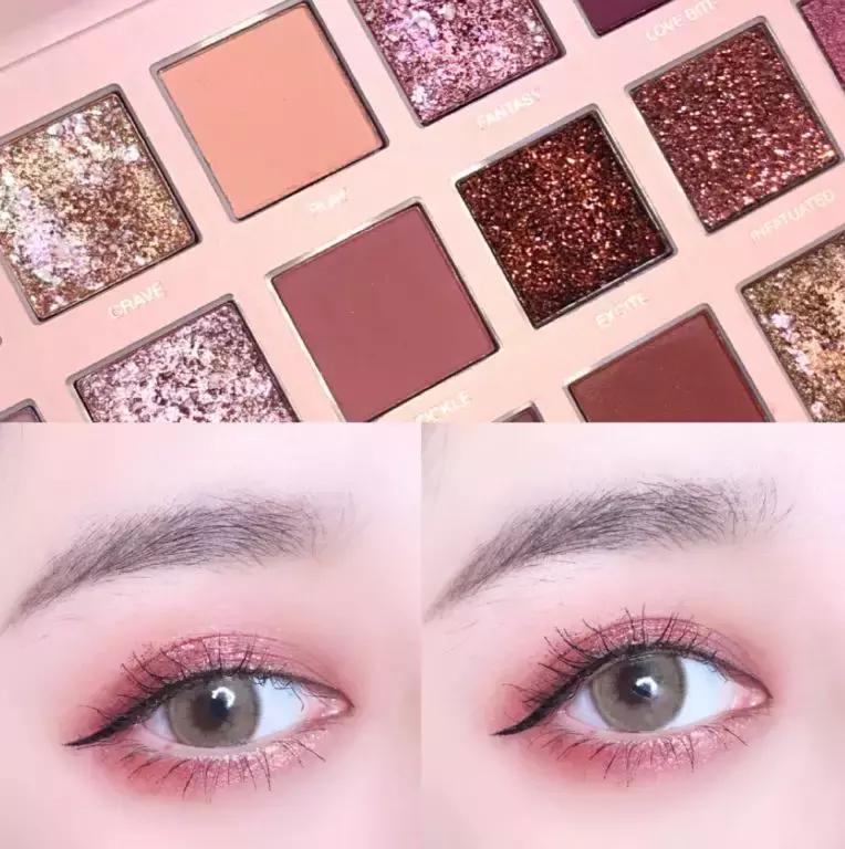 novo液体眼影试色好闪亮仙气十足,四色仙气紫色眼影盘