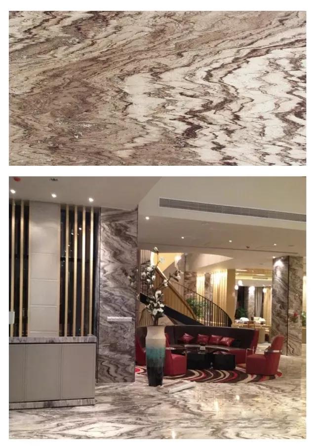 轻奢新中式大理石效果图,钻石型大理石装修效果图