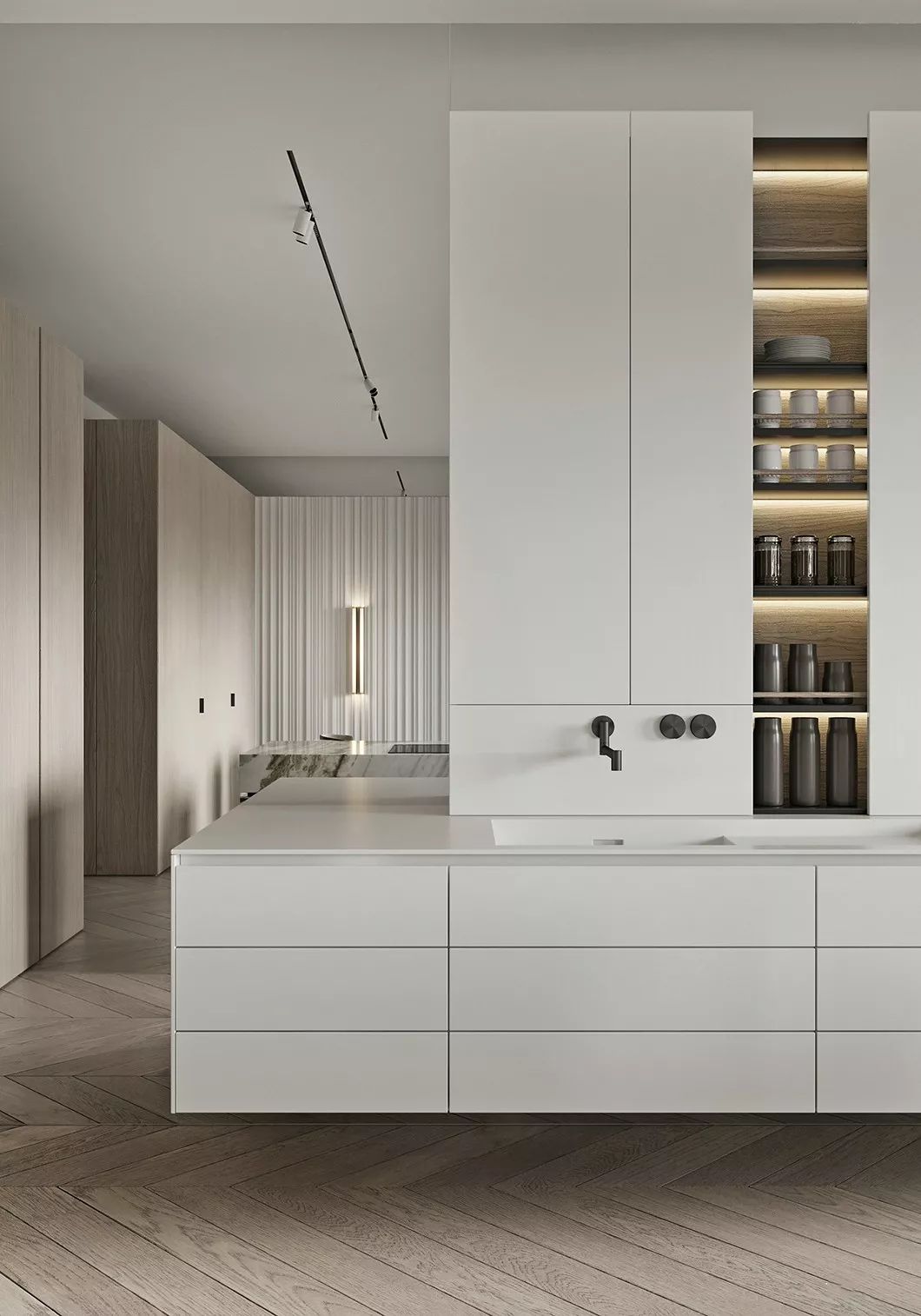 简约舒适高级质感住宅,高级灰现代简约住宅