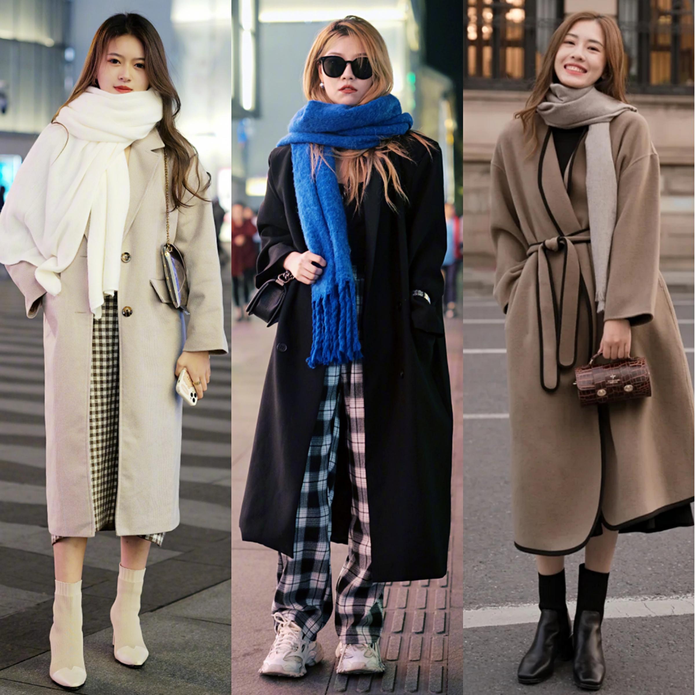 大衣围巾怎么系好看长款,穿大衣围巾系法又简单又好看