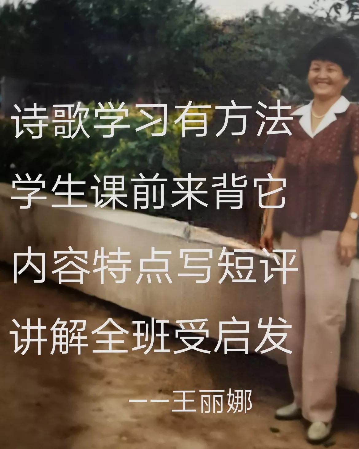 王丽娜诗词教学,王丽娜诗歌