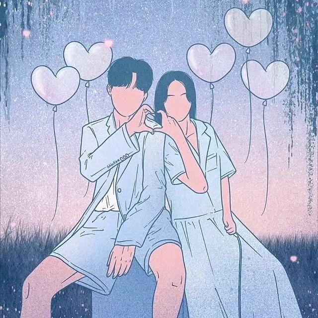 韩国插画师霸道总裁插画,韩国插画师笔下的情侣日常