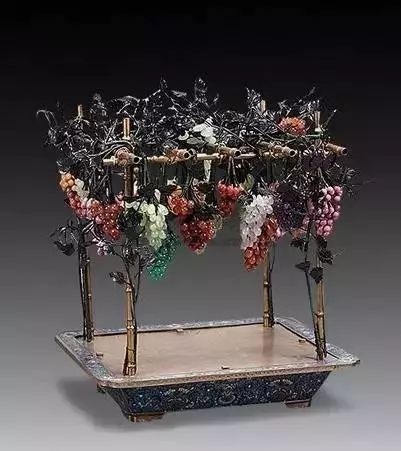 故宫里的玉石盆景,故宫景泰蓝盆景欣赏