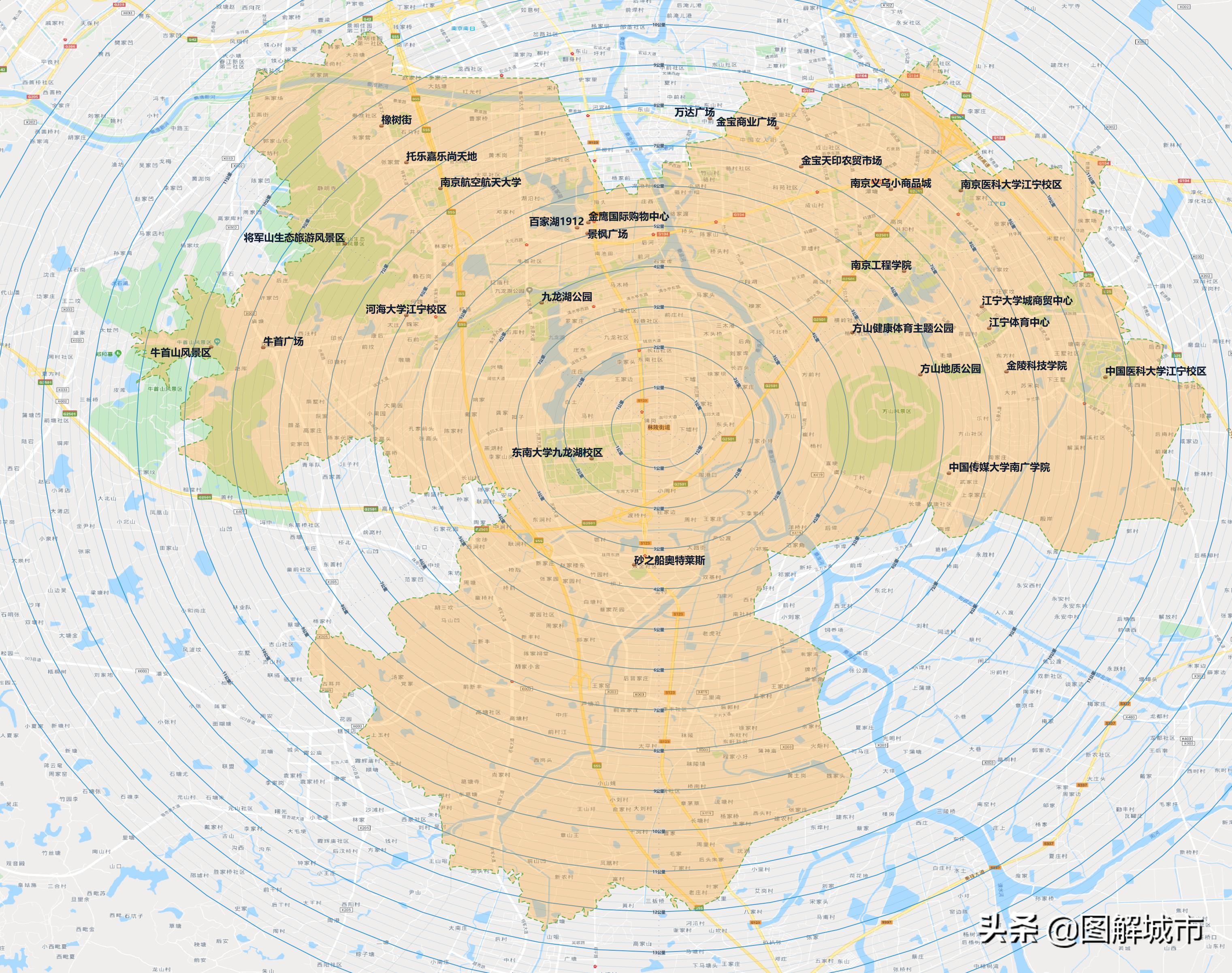 南京城市图鉴,南京秣陵全景图