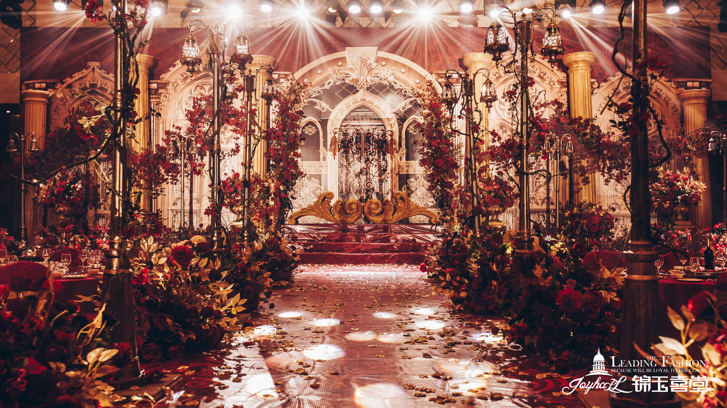 婚礼红金配色方案,红金搭配高端婚礼