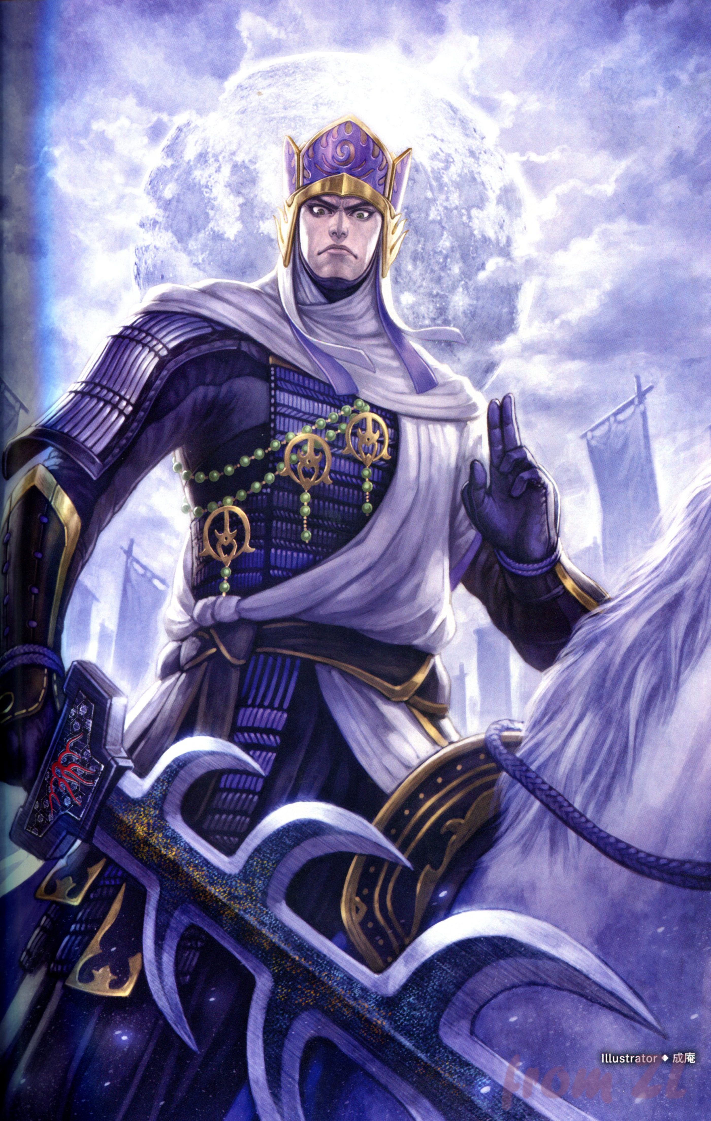 战国无双4设定角色原画集，神无双极意55名武将CG插画壁纸欣赏