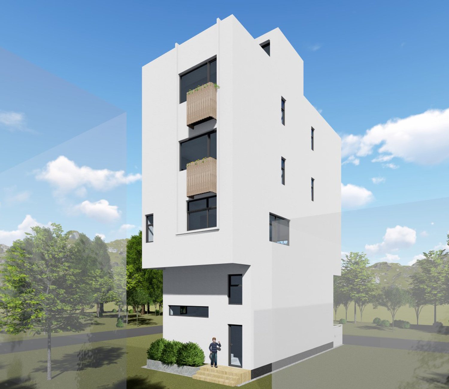 14*14宅基地自建房商铺设计,宽14米深18米怎样设计商铺