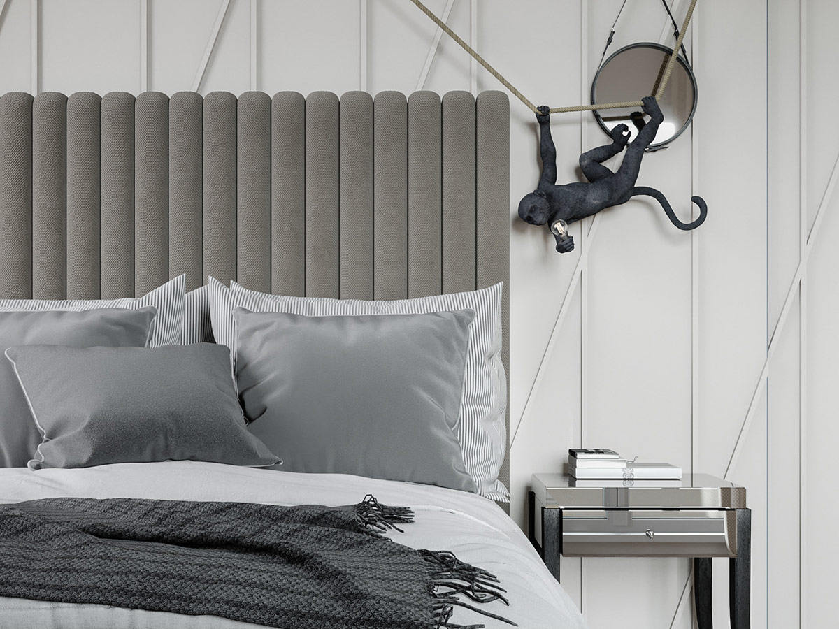 高级蓝调公寓设计，不足90㎡的单卧室竟能如此有格调