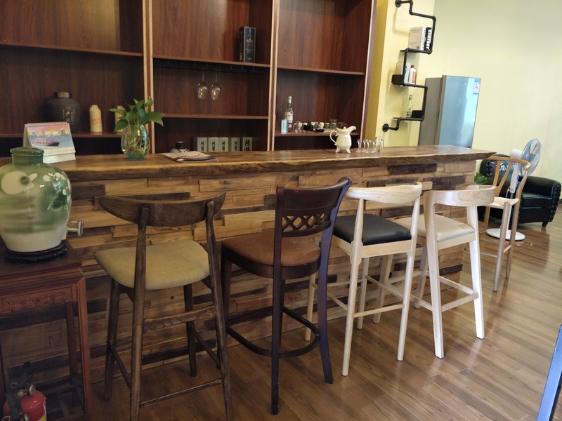 收银台实木吧台大理石吧台,定制收银台前台接待台小型吧台