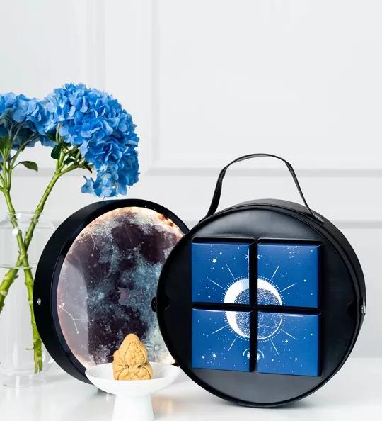 中秋创意礼盒包装空盒子,中秋月饼礼盒通版牛皮纸包装案例