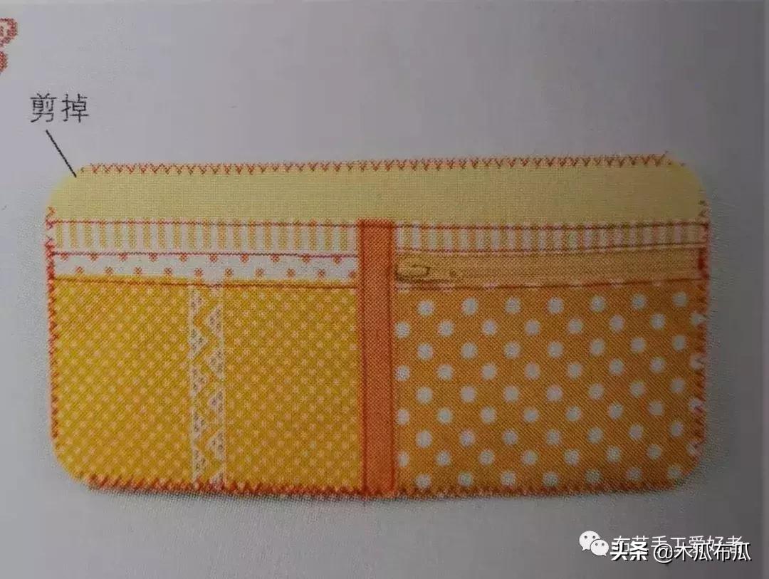 手工布艺钱包卡包2.0超级简单,布艺双层钱包的做法视频