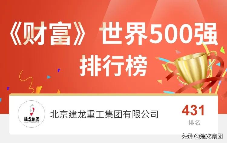 建龙集团世界500强排名第多少位,建龙重工集团世界五百强