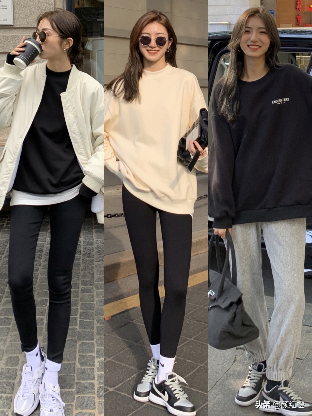 冬天卫衣这样穿既年轻又漂亮,卫衣是秋天里必不可少的穿搭