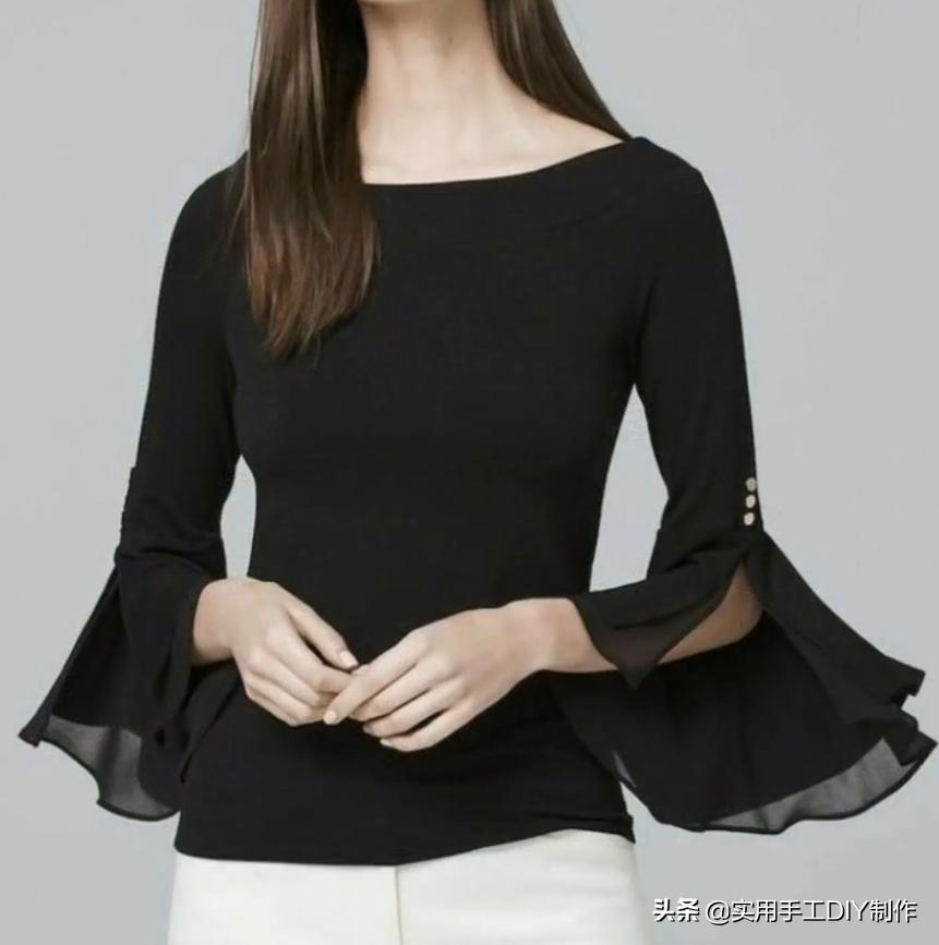 布艺花边造型手工,贝彩布艺落肩袖连衣裙裁剪教程