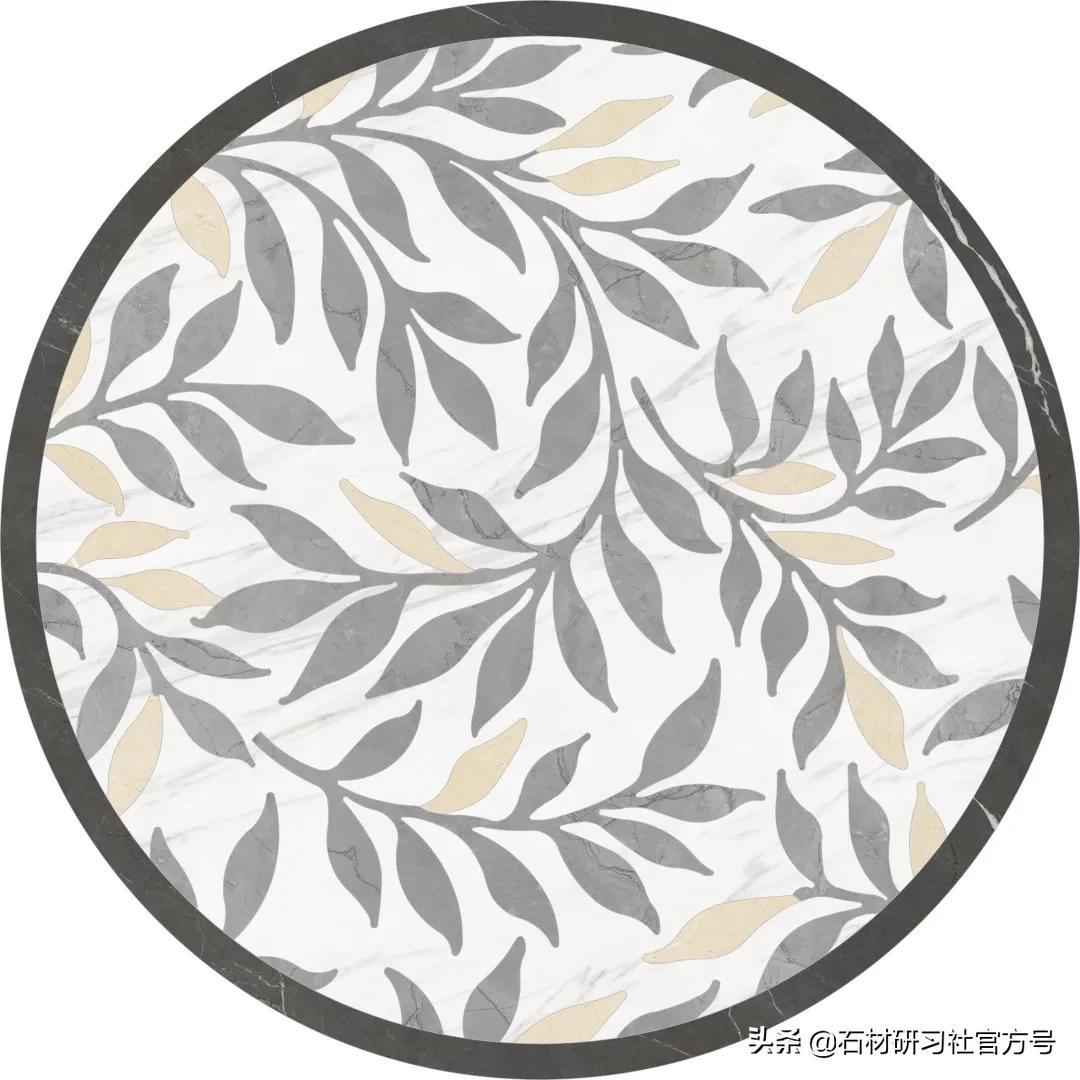 新中式水刀拼花效果,轻奢美学水刀拼花效果图