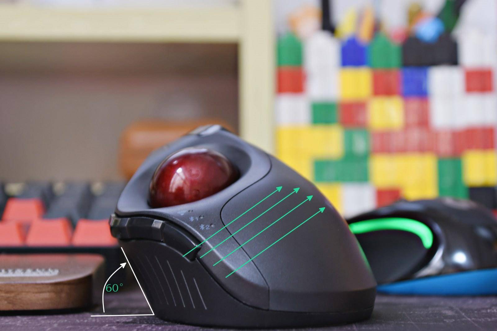 鼠标立握式轨迹球,人体工学轨迹球鼠标推荐