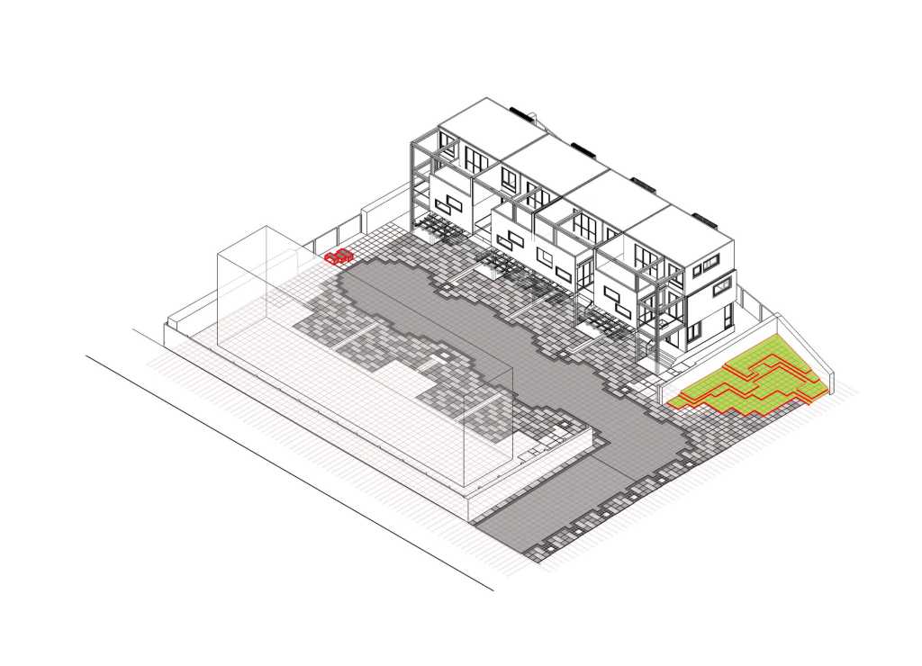 曼谷像素大厦住宅,泰国的绿色房子