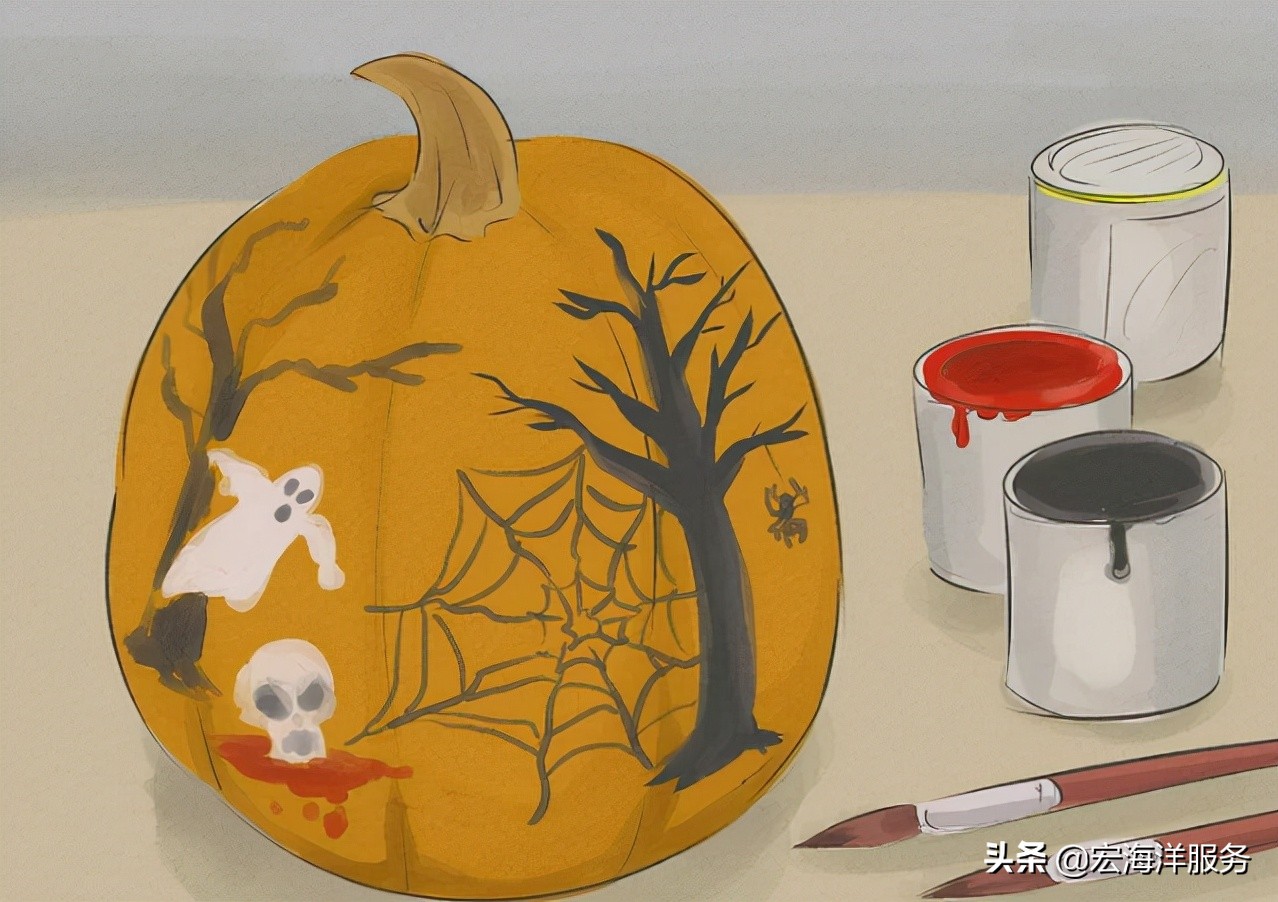 万圣节儿童装饰品摆件,怎么做万圣节的装饰品