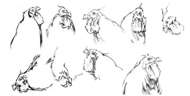 中国画中公鸡的写意画法,中国画鸡的学习方法