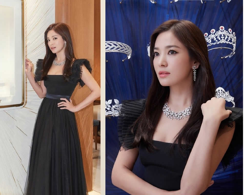 宋慧乔高领毛衣配大衣,宋慧乔千鸟格外套