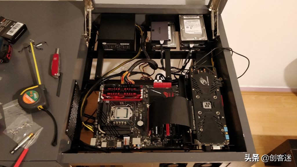 自己动手做一个节省空间的电脑桌,自制内藏电脑桌最全教程