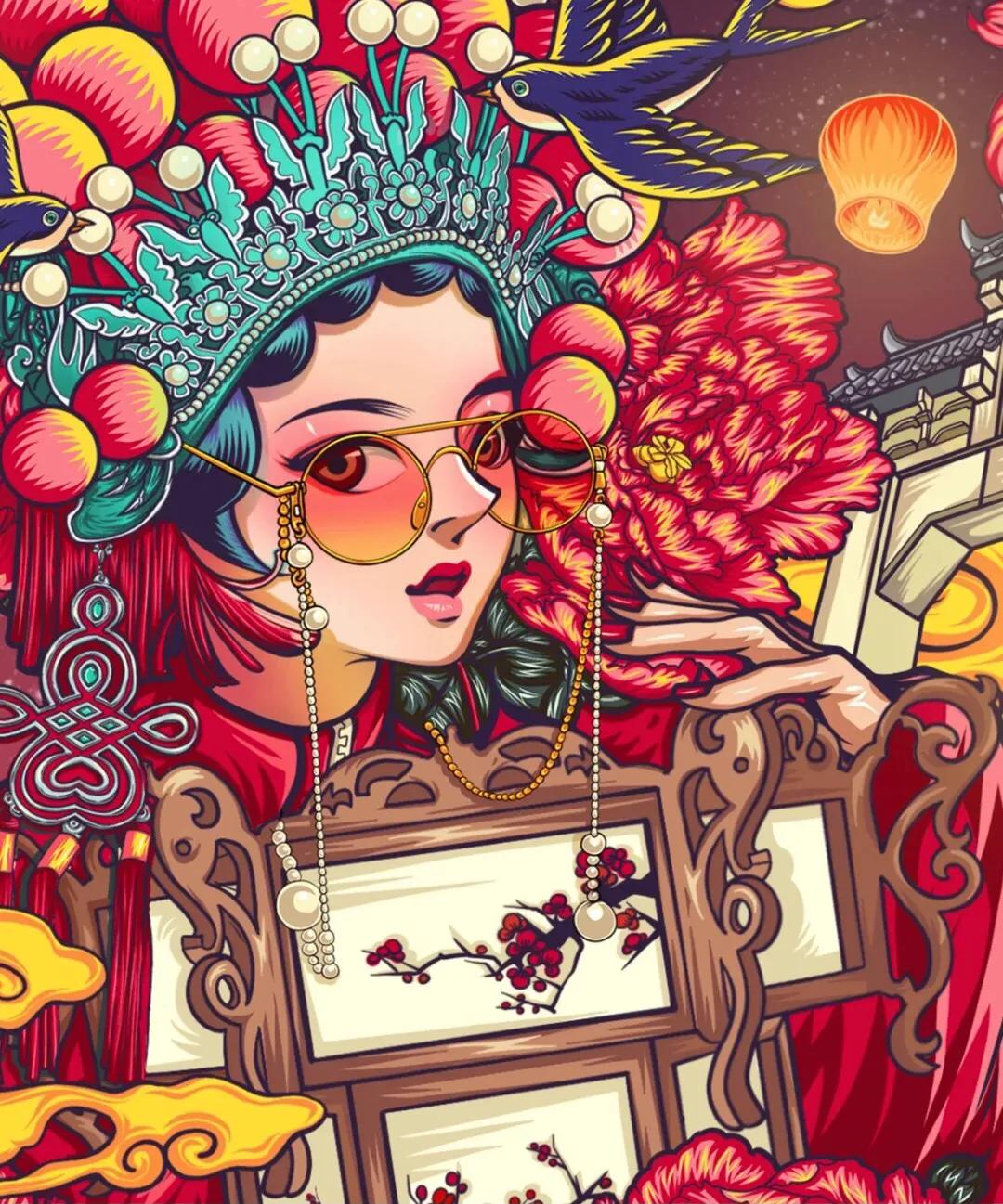 国潮风图片旗袍,国潮风图片背景