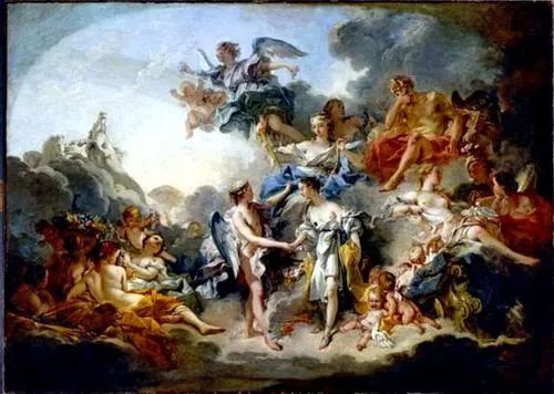 希腊神话丘比特雕塑,希腊神话普绪克与丘比特雕塑