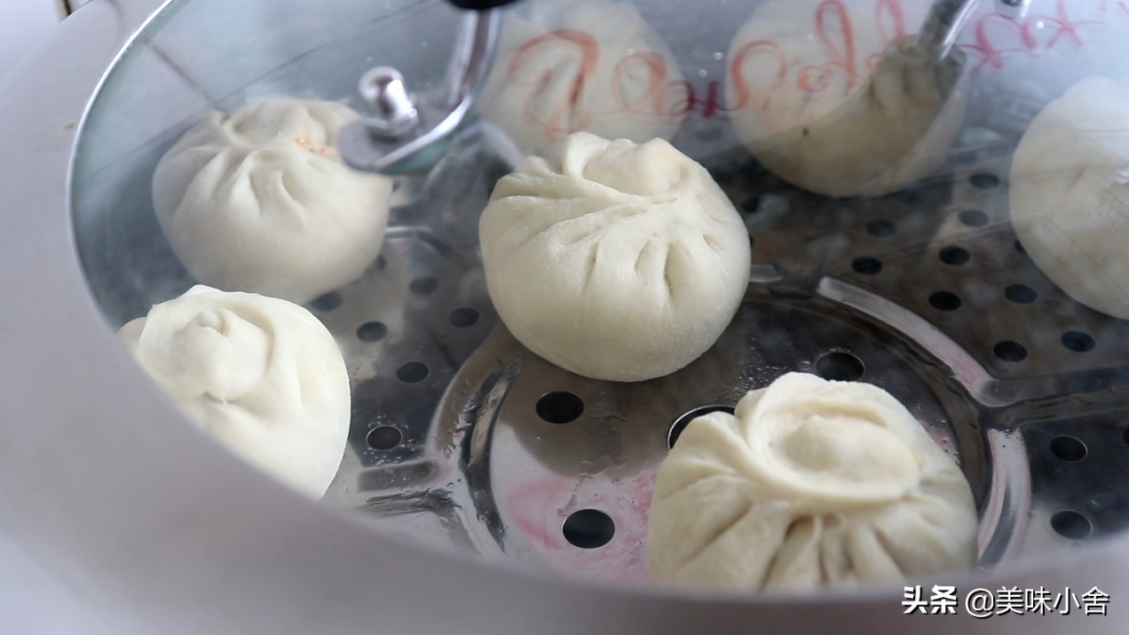 包子店蒸包子不塌陷不回缩技巧,蒸包子三层蒸锅下层包子塌陷问题