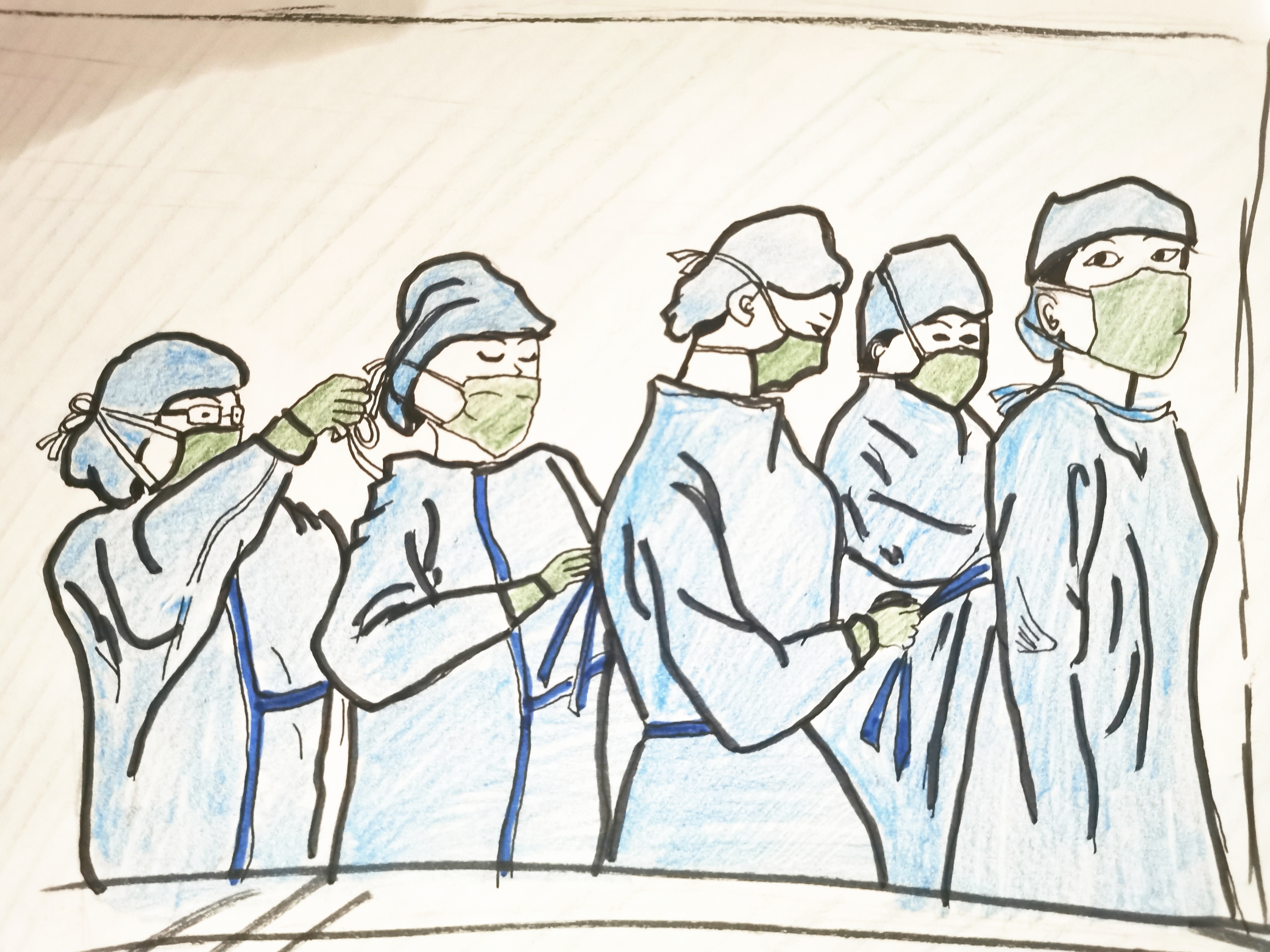 【济宁市第一人民医院】80后女护士手绘漫画传递最强抗疫力量