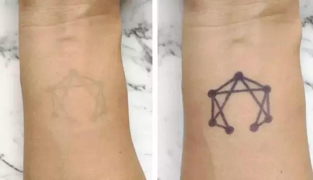 半永久纹身贴跟真纹身一样颜色,半永久纹身1-100天效果图