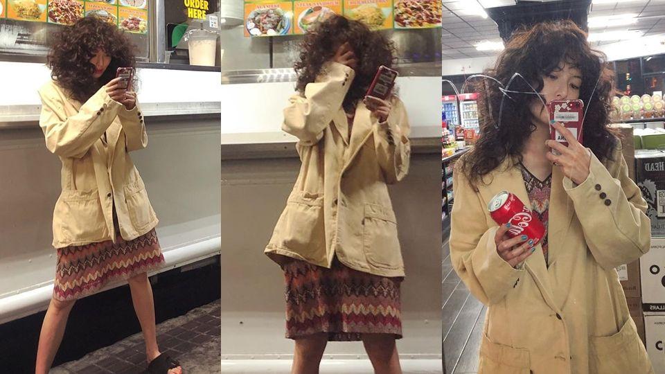 泫雅羊毛卷爆炸头,泫雅穿搭爆炸头