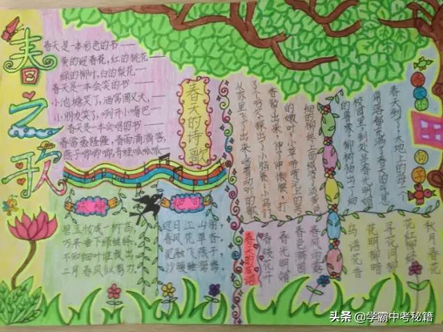 有关春季四季成语的手抄报,描写春天的成语春暖花开