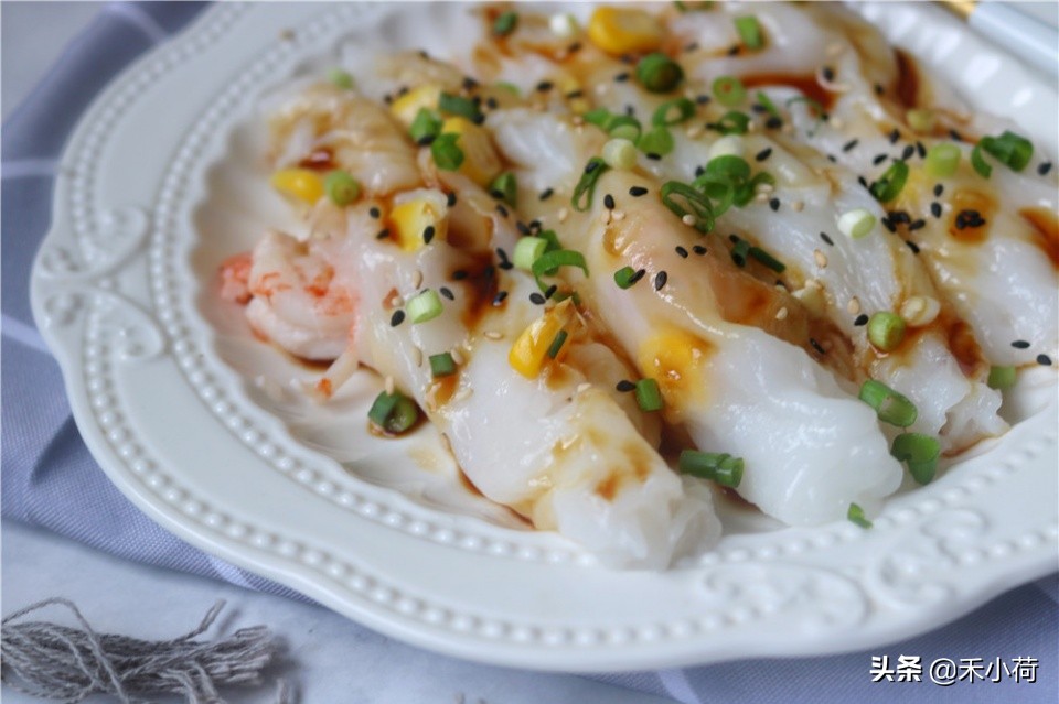 鲜虾肠粉制作小视频,肠粉自己制作