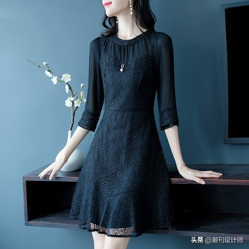 高腰连衣裙夏季轻奢高级感,圣哥弟亚雪纺连衣裙2022年新款