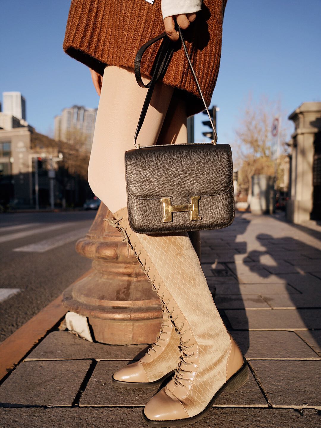 拉链长靴好看还是系带长靴好看,150-155小个子长靴系带