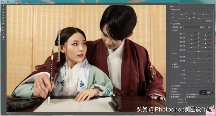 ps怎么制作古风工笔画,ps古风效果制作教程