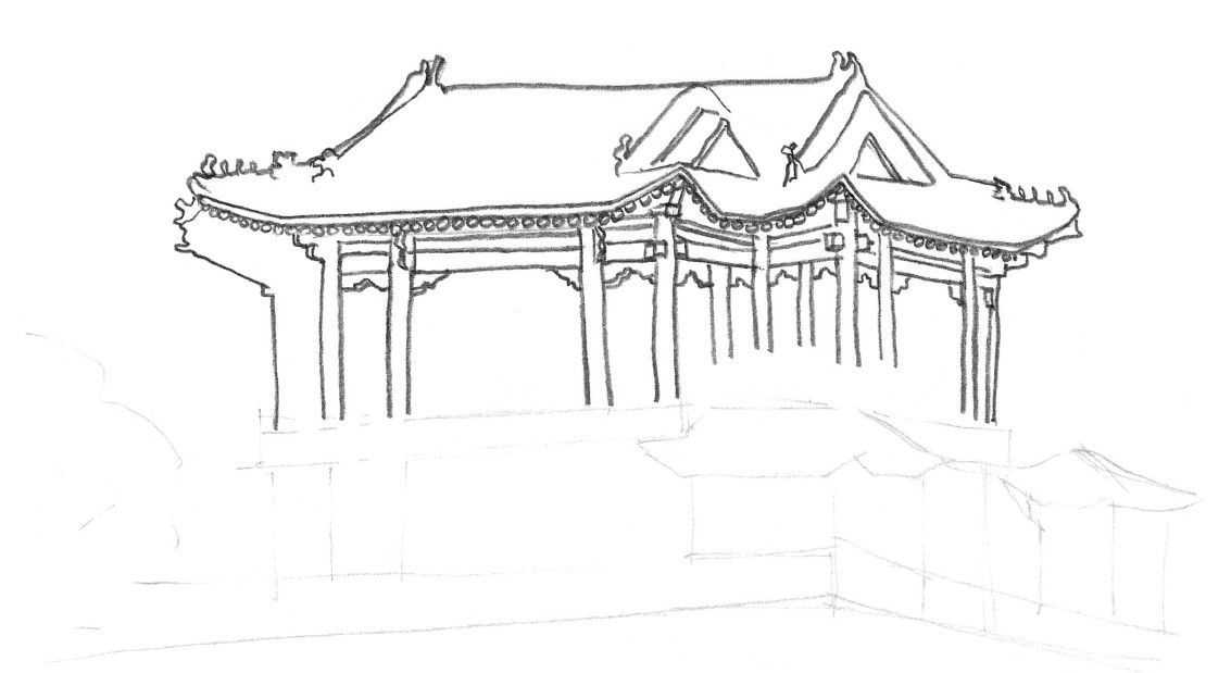 速写建筑入门基础画图片,速写画房子初学者入门教程