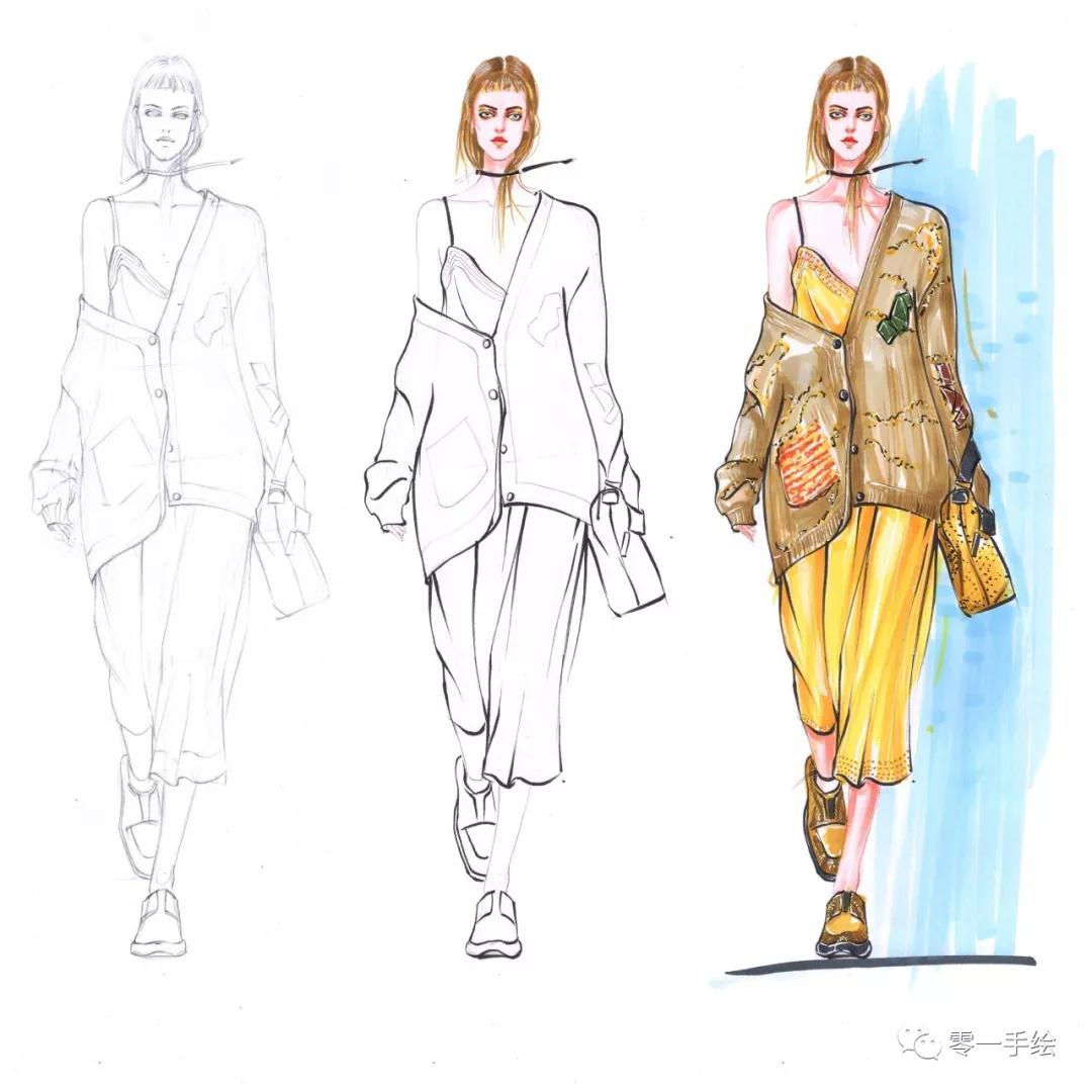 教你画衣服设计图,设计衣服手绘画简单教程整套