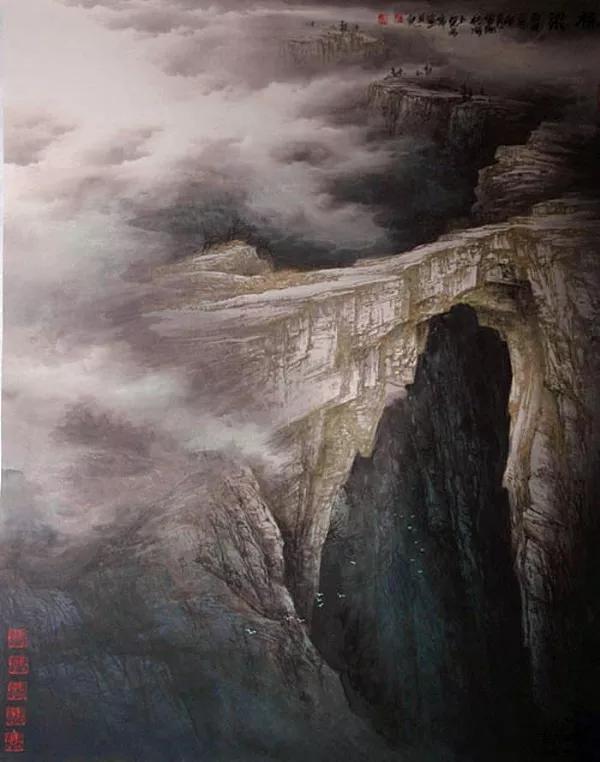 曾刚国画山水技法4,曾刚雪景国画山水画图片