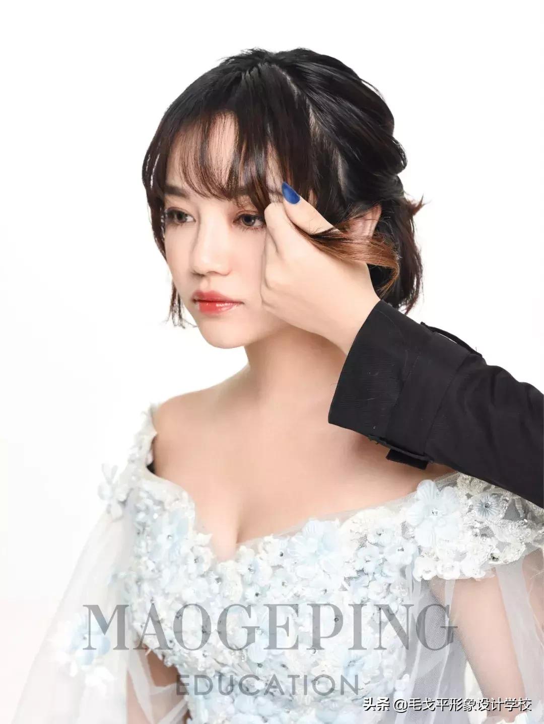 简单短发新娘妆发型教程,短发新娘造型简单自己做