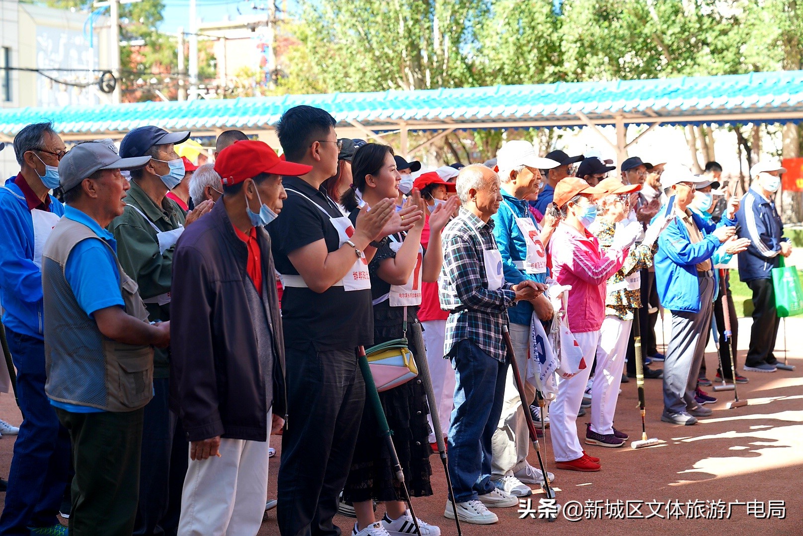 庆建党100周年门球赛,退休老干部门球赛开赛