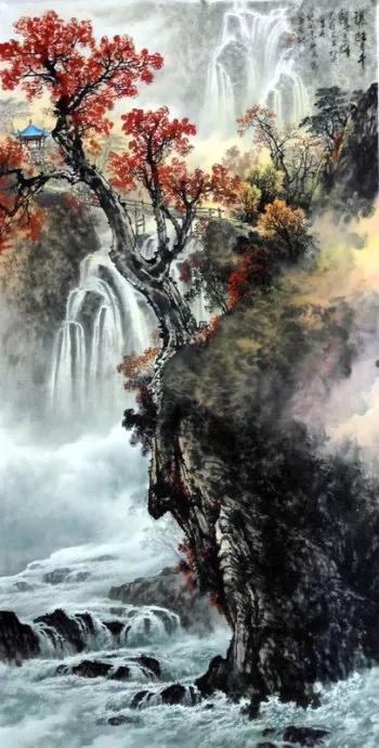 曾刚国画山水技法4,曾刚雪景国画山水画图片