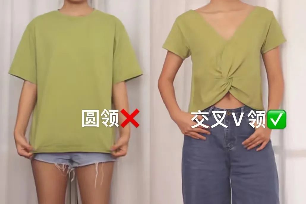 胸大和胸小穿衣对比哪个年轻,同一件衣服胸大和胸小同时穿对比