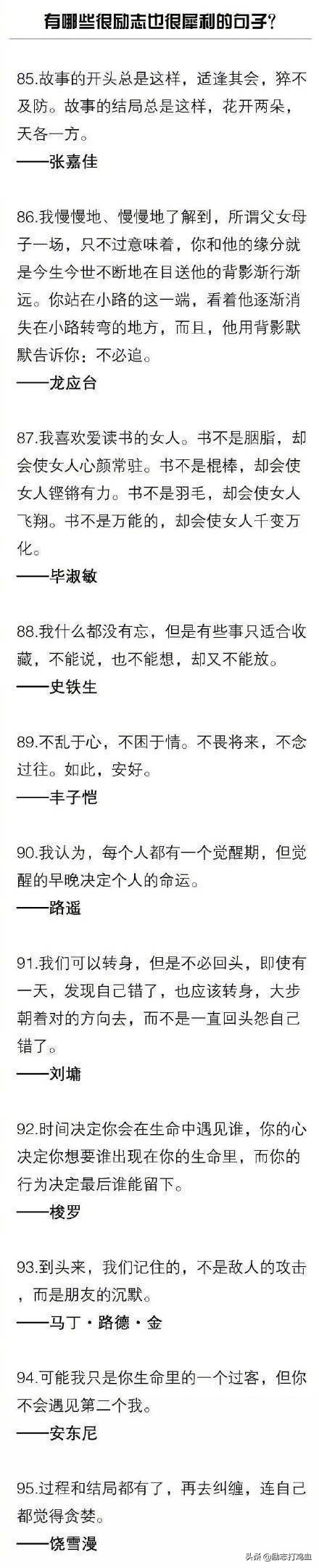 作家笔下的那些戳心窝经典语录,作家人生哲理的句子经典语录