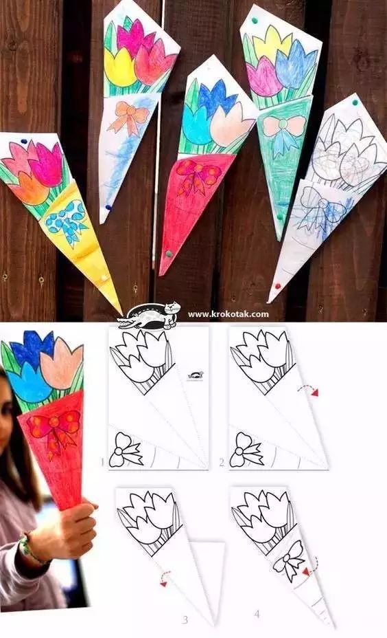 三八妇女节手工手抄报简单又漂亮,0-3岁托班简单手工三八妇女节