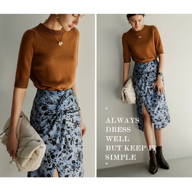 初秋时髦针织衫单品,初冬安哥拉高领条纹针织衫