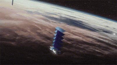 拦截洲际导弹的真实视频,星链撞击洲际导弹