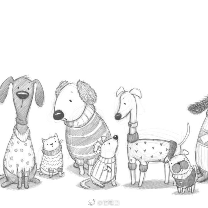 自带少年感的插画铅笔画,随手画插画第1笔就很萌