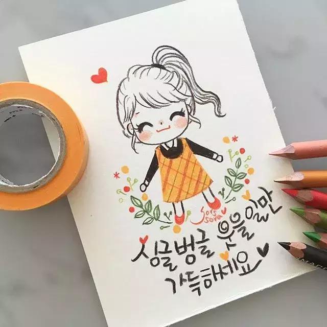 彩铅画古风人物简笔画,彩铅荷花简笔画几分钟就能学会