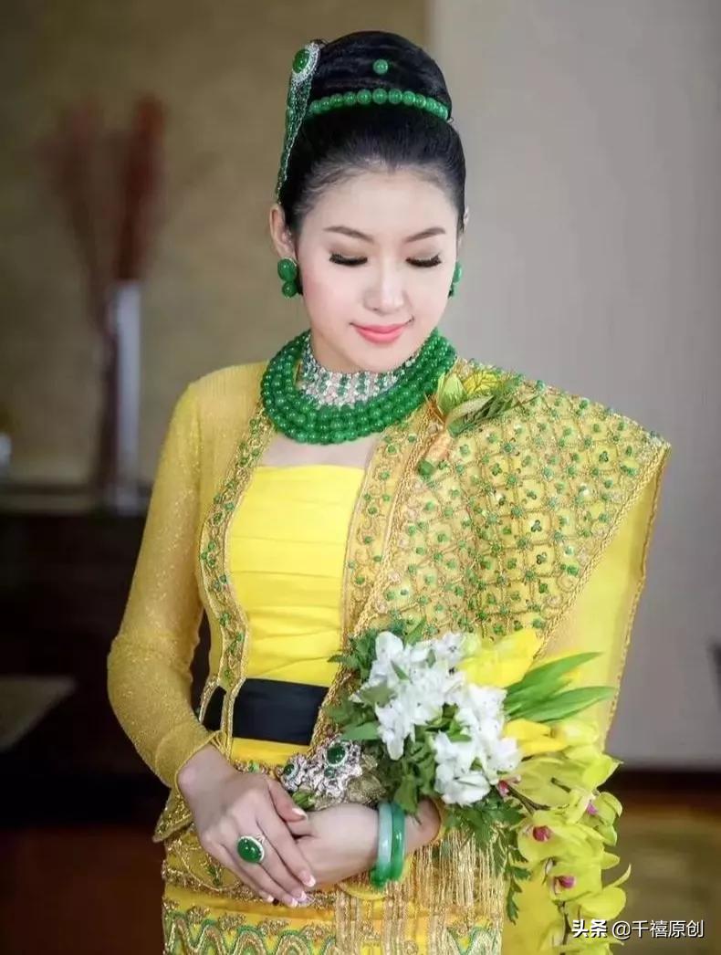 缅甸皇室珠宝,缅甸土豪结婚新娘首饰